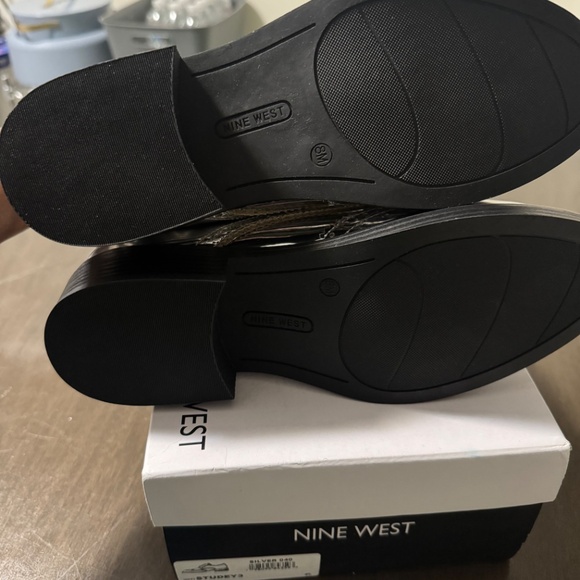 Nine West Silver Metallic Loafers - Picture 7 of 8